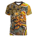 Perth Scorchers Women V-Neck T-Shirt Indigenous Dot Art Superhero Batter Tribal Pattern