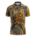 Perth Scorchers Zipper Polo Shirt Indigenous Dot Art Superhero Batter Tribal Pattern
