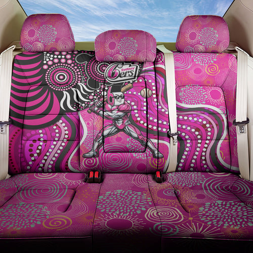 Sydney Sixers Back Car Seat Cover Indigenous Dot Art Superhero Batter Tribal Pattern