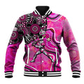Sydney Sixers Baseball Jacket Indigenous Dot Art Superhero Batter Tribal Pattern