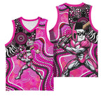 Sydney Sixers Basketball Jersey Indigenous Dot Art Superhero Batter Tribal Pattern