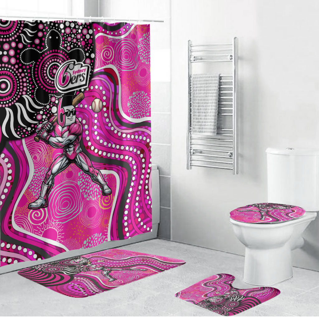 Sydney Sixers Bathroom Set Indigenous Dot Art Superhero Batter Tribal Pattern
