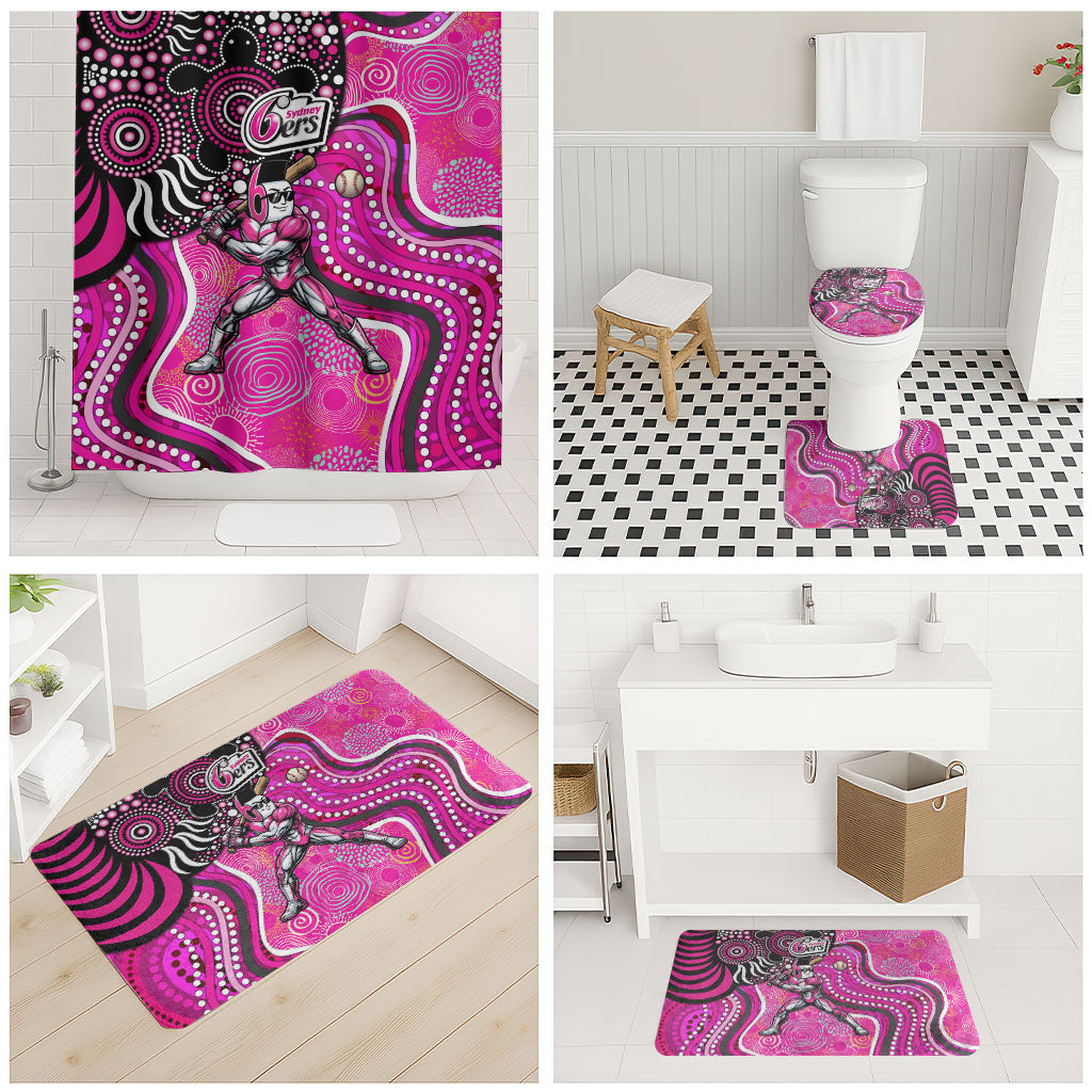 Sydney Sixers Bathroom Set Indigenous Dot Art Superhero Batter Tribal Pattern