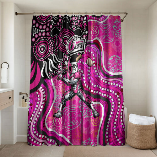 Sydney Sixers Bathroom Set Indigenous Dot Art Superhero Batter Tribal Pattern