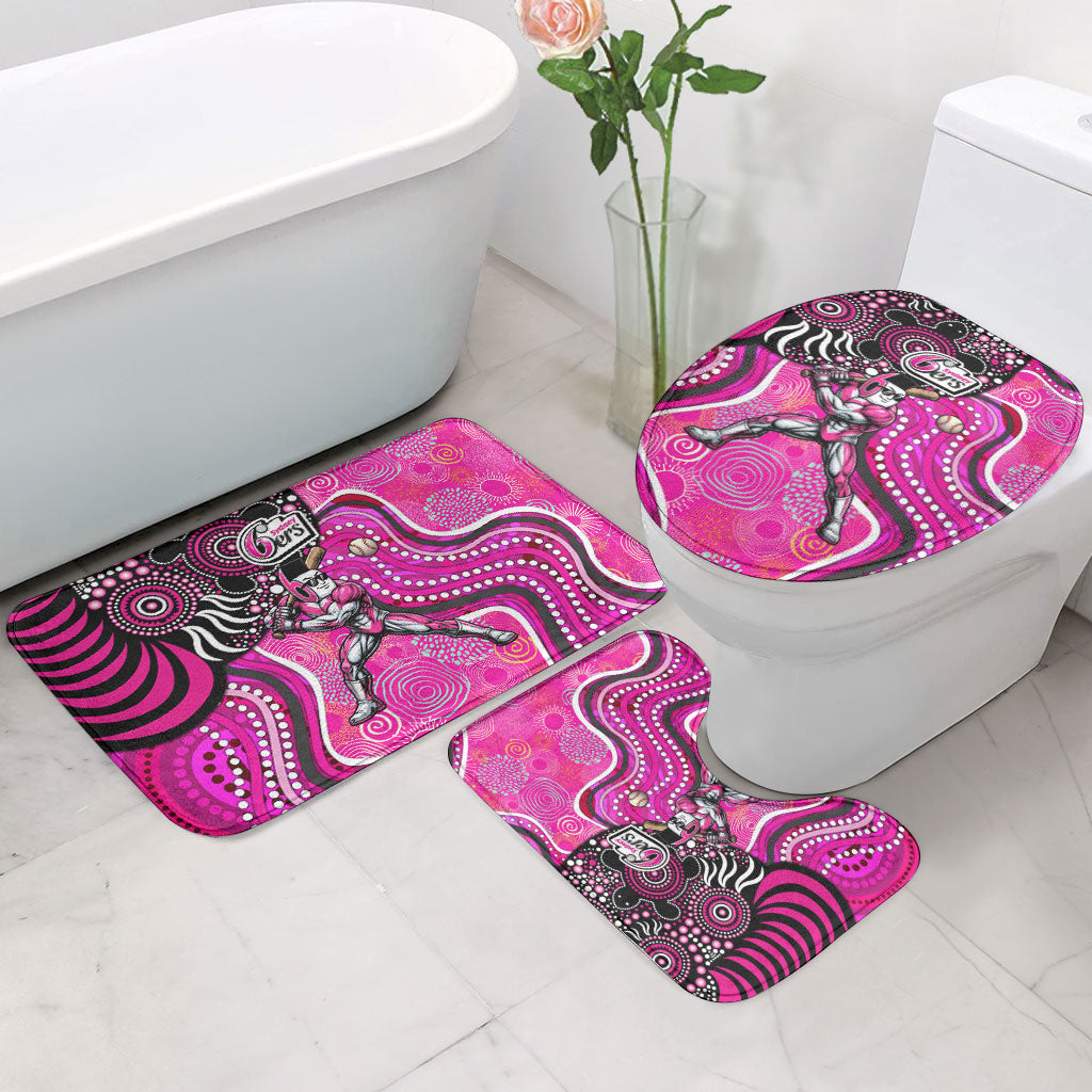 Sydney Sixers Bathroom Set Indigenous Dot Art Superhero Batter Tribal Pattern