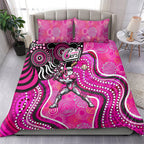 Sydney Sixers Bedding Set Indigenous Dot Art Superhero Batter Tribal Pattern