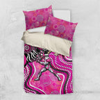 Sydney Sixers Bedding Set Indigenous Dot Art Superhero Batter Tribal Pattern