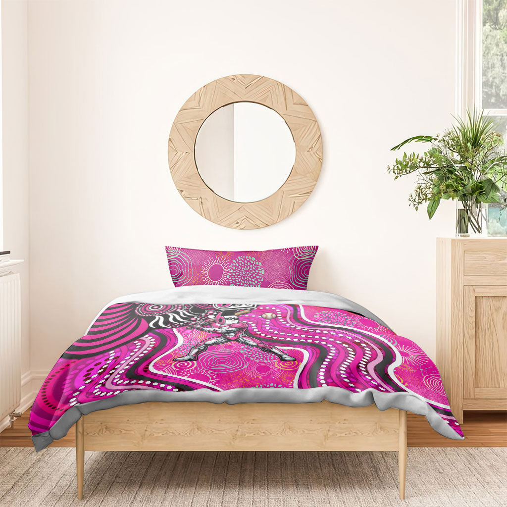 Sydney Sixers Bedding Set Indigenous Dot Art Superhero Batter Tribal Pattern