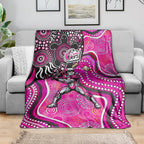 Sydney Sixers Blanket Indigenous Dot Art Superhero Batter Tribal Pattern
