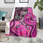 Sydney Sixers Blanket Indigenous Dot Art Superhero Batter Tribal Pattern