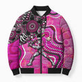 Sydney Sixers Bomber Puffer Jacket Indigenous Dot Art Superhero Batter Tribal Pattern