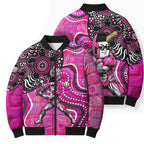 Sydney Sixers Bomber Puffer Jacket Indigenous Dot Art Superhero Batter Tribal Pattern