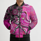 Sydney Sixers Bomber Puffer Jacket Indigenous Dot Art Superhero Batter Tribal Pattern