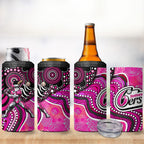 Sydney Sixers 4 in 1 Can Cooler Tumbler Indigenous Dot Art Superhero Batter Tribal Pattern