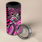 Sydney Sixers 4 in 1 Can Cooler Tumbler Indigenous Dot Art Superhero Batter Tribal Pattern