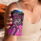 Sydney Sixers 4 in 1 Can Cooler Tumbler Indigenous Dot Art Superhero Batter Tribal Pattern
