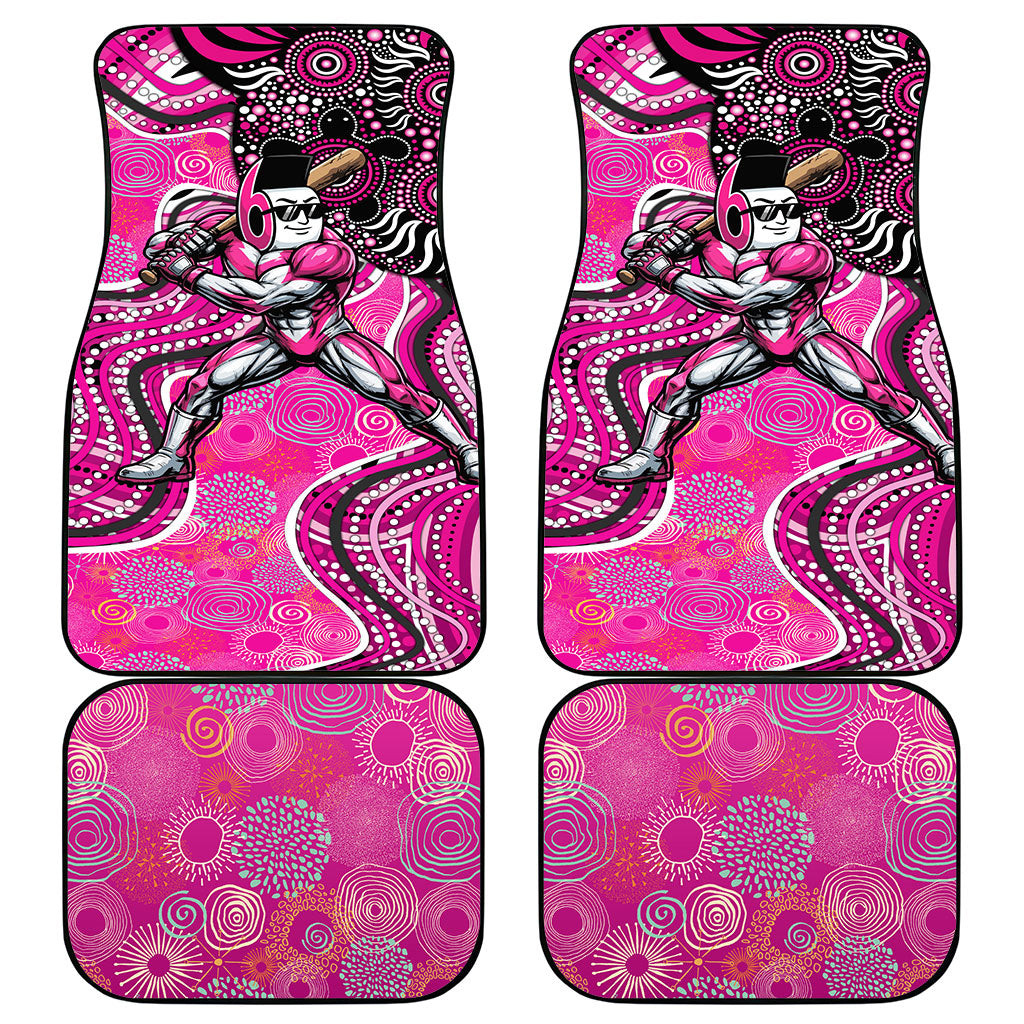 Sydney Sixers Car Mats Indigenous Dot Art Superhero Batter Tribal Pattern