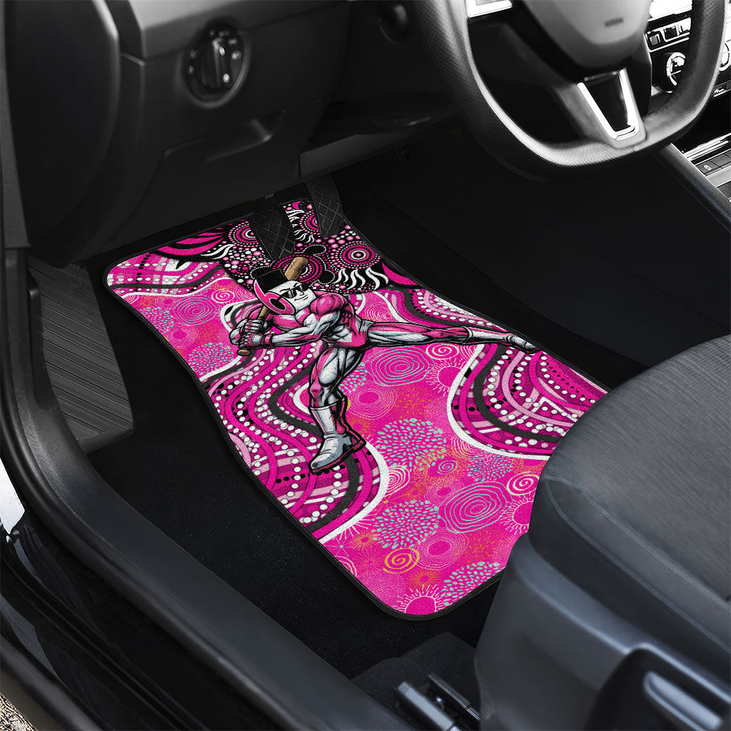 Sydney Sixers Car Mats Indigenous Dot Art Superhero Batter Tribal Pattern
