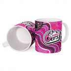 Sydney Sixers Ceramic Mug Indigenous Dot Art Superhero Batter Tribal Pattern
