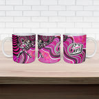 Sydney Sixers Ceramic Mug Indigenous Dot Art Superhero Batter Tribal Pattern