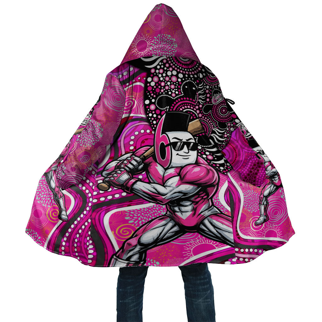 Sydney Sixers Cloak Indigenous Dot Art Superhero Batter Tribal Pattern