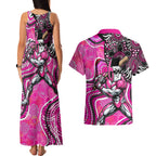Sydney Sixers Couples Matching Tank Maxi Dress and Hawaiian Shirt Indigenous Dot Art Superhero Batter Tribal Pattern