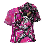 Sydney Sixers Cross Shoulder Shirt Indigenous Dot Art Superhero Batter Tribal Pattern