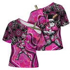 Sydney Sixers Cross Shoulder Shirt Indigenous Dot Art Superhero Batter Tribal Pattern