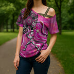Sydney Sixers Cross Shoulder Shirt Indigenous Dot Art Superhero Batter Tribal Pattern