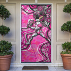 Sydney Sixers Door Cover Indigenous Dot Art Superhero Batter Tribal Pattern