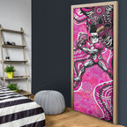 Sydney Sixers Door Cover Indigenous Dot Art Superhero Batter Tribal Pattern