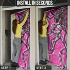 Sydney Sixers Door Cover Indigenous Dot Art Superhero Batter Tribal Pattern