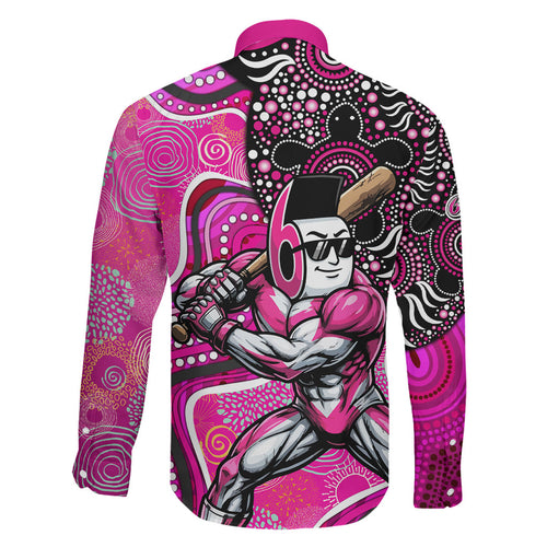 Sydney Sixers Family Matching Mermaid Dress and Hawaiian Shirt Indigenous Dot Art Superhero Batter Tribal Pattern
