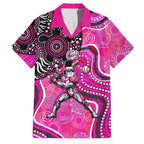 Sydney Sixers Family Matching Off Shoulder Maxi Dress and Hawaiian Shirt Indigenous Dot Art Superhero Batter Tribal Pattern