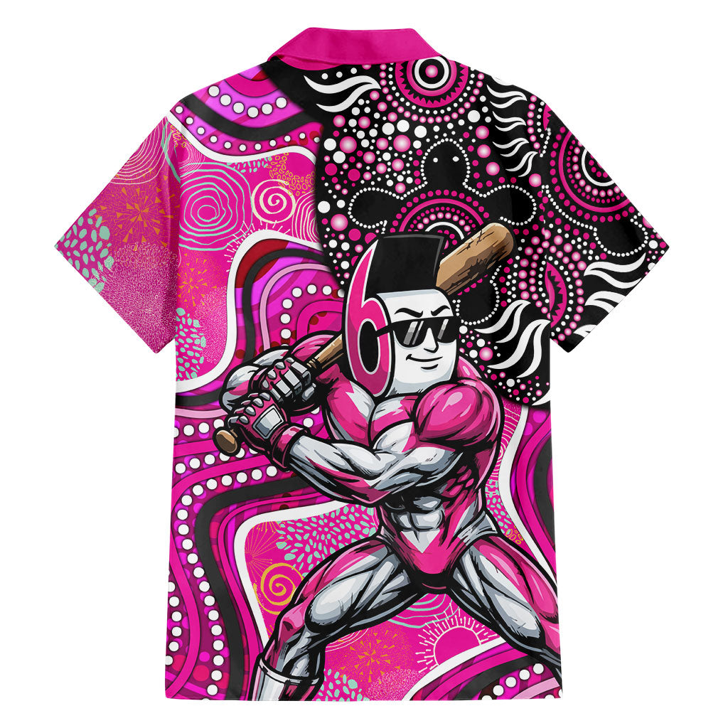 Sydney Sixers Family Matching Tank Maxi Dress and Hawaiian Shirt Indigenous Dot Art Superhero Batter Tribal Pattern