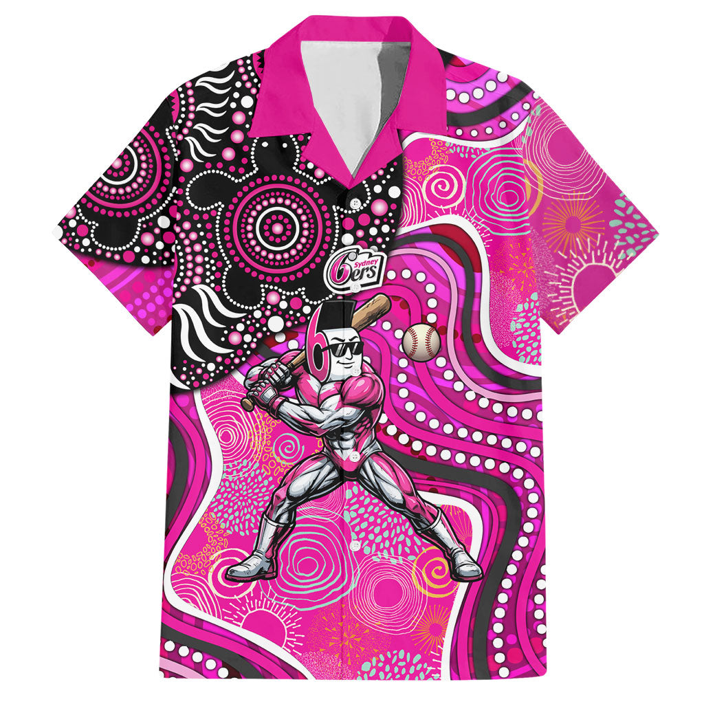 Sydney Sixers Hawaiian Shirt Indigenous Dot Art Superhero Batter Tribal Pattern