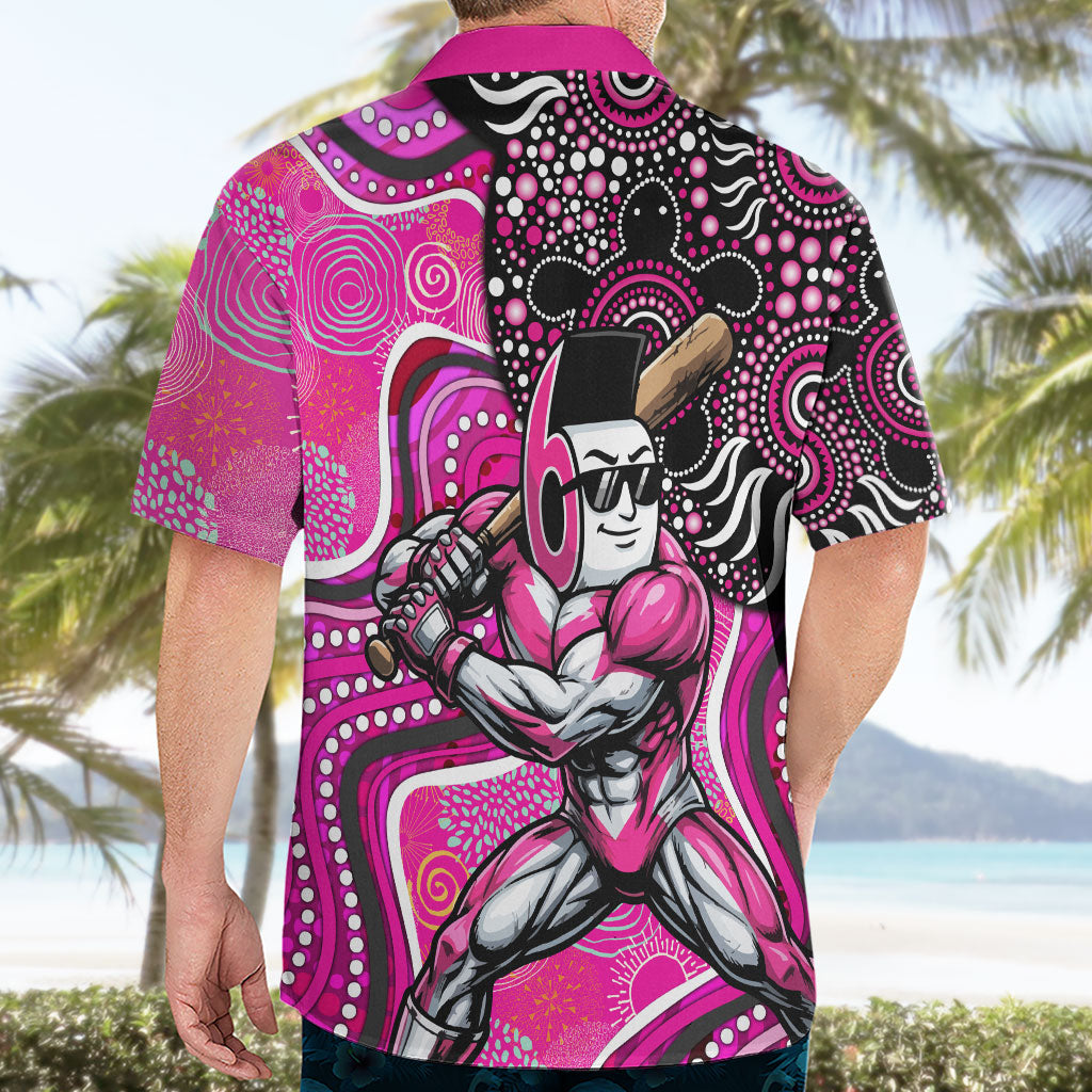 Sydney Sixers Hawaiian Shirt Indigenous Dot Art Superhero Batter Tribal Pattern