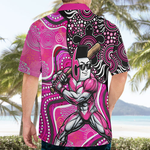 Sydney Sixers Hawaiian Shirt Indigenous Dot Art Superhero Batter Tribal Pattern