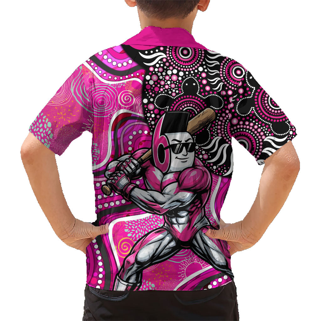 Sydney Sixers Hawaiian Shirt Indigenous Dot Art Superhero Batter Tribal Pattern