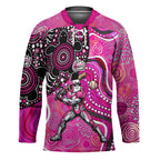Sydney Sixers Hockey Jersey Indigenous Dot Art Superhero Batter Tribal Pattern