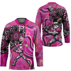 Sydney Sixers Hockey Jersey Indigenous Dot Art Superhero Batter Tribal Pattern