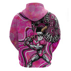Sydney Sixers Hoodie Indigenous Dot Art Superhero Batter Tribal Pattern