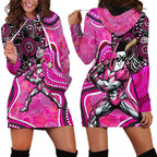 Sydney Sixers Hoodie Dress Indigenous Dot Art Superhero Batter Tribal Pattern