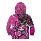 Sydney Sixers Kid Hoodie Indigenous Dot Art Superhero Batter Tribal Pattern