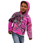 Sydney Sixers Kid Hoodie Indigenous Dot Art Superhero Batter Tribal Pattern