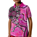 Sydney Sixers Kid Polo Shirt Indigenous Dot Art Superhero Batter Tribal Pattern