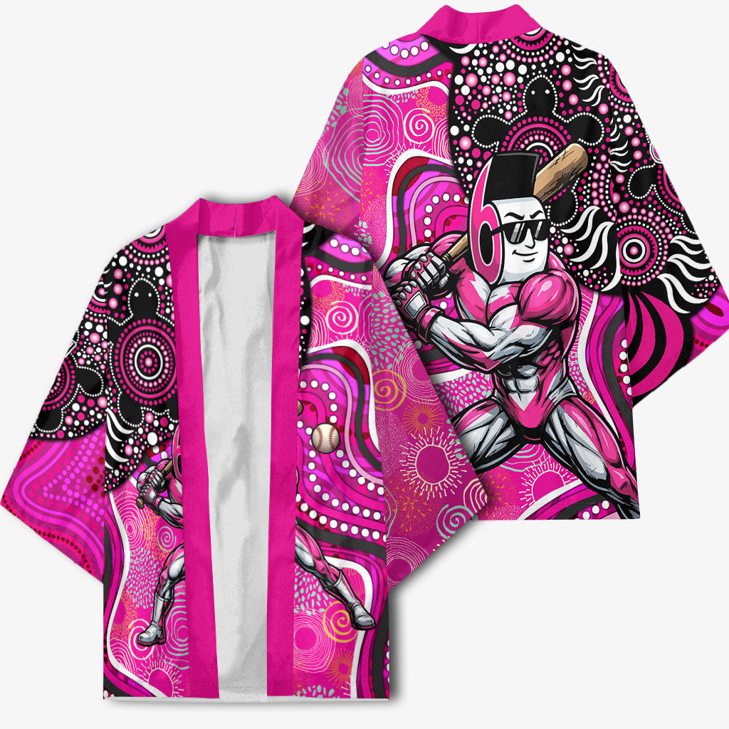 Sydney Sixers Kimono Indigenous Dot Art Superhero Batter Tribal Pattern