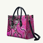 Sydney Sixers Leather Bag Indigenous Dot Art Superhero Batter Tribal Pattern
