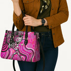 Sydney Sixers Leather Bag Indigenous Dot Art Superhero Batter Tribal Pattern
