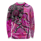 Sydney Sixers Long Sleeve Shirt Indigenous Dot Art Superhero Batter Tribal Pattern